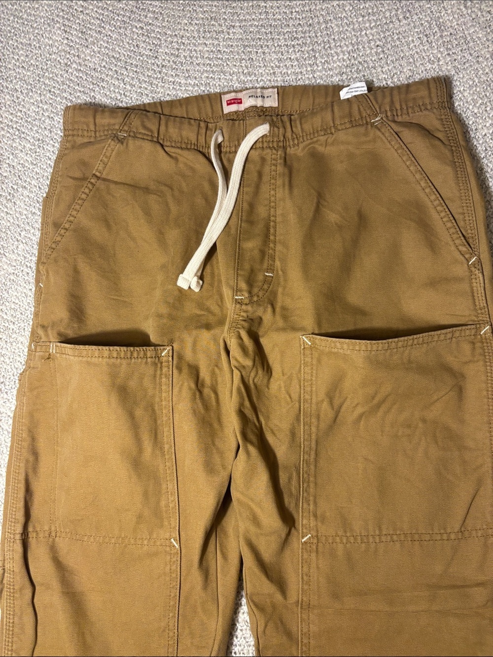 Men's Brown Utility Straight
Leg Cargo Work Pants - Drawstring Waist - Picture 2 of 14